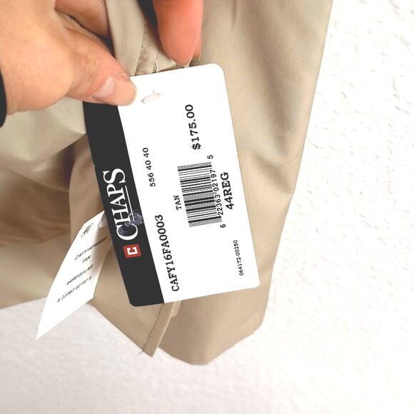 Chaps Men’s Sport Coat Tan Jacket Size 44 Regular - Picture 8 of 9